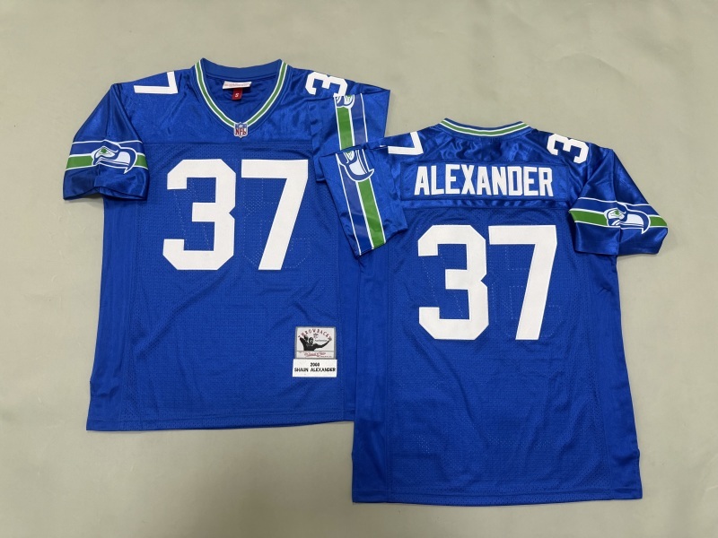 Men 2025 Seattle Seahawks #37 Alexander blue Throwback Limited NFL Jersey style 001->seattle seahawks->NFL Jersey